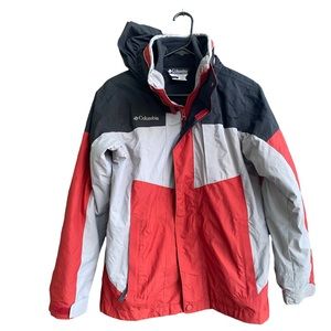 Columbia Youth Red Bugaboo Fleece Interchangeable Jacket with Hood Size 14/16